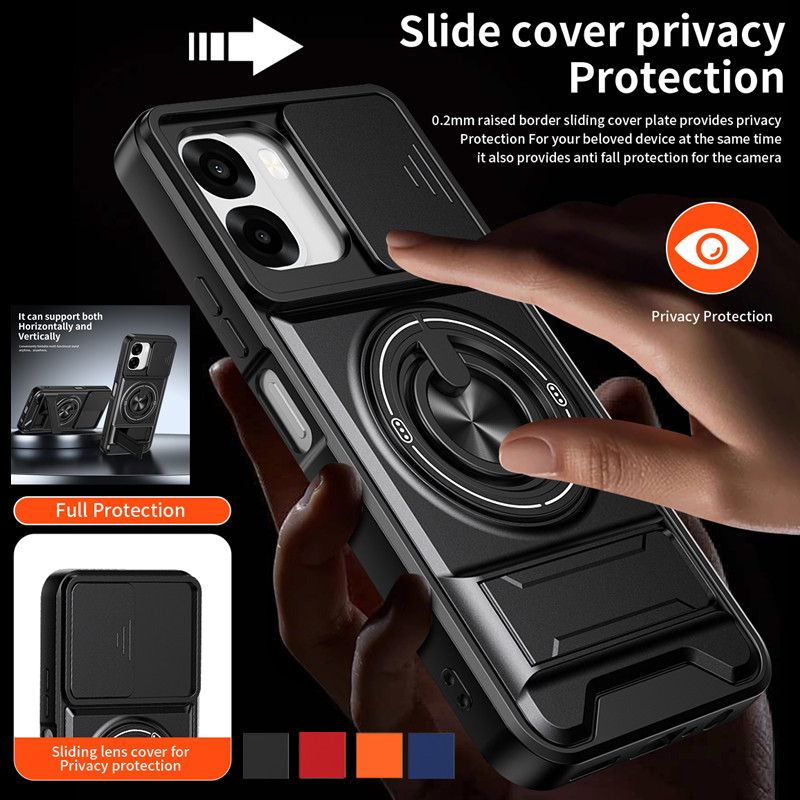 Armor Phone Case For Oppo A6x  - Taco Stand Holder review and price